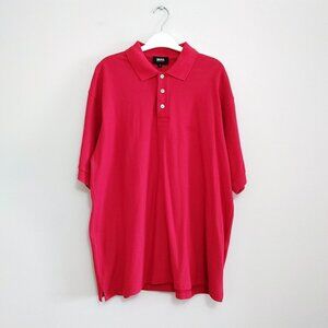 Vintage Hugo Boss Polo Shirt Size Medium Red Cotton  Short Sleeve